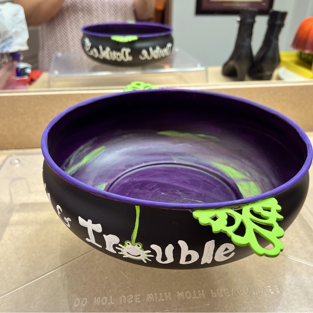 Hand Painted Witches Cauldron